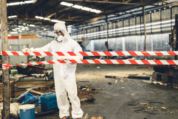 Professional Sewage Cleanup technician working in Beaufort, NC